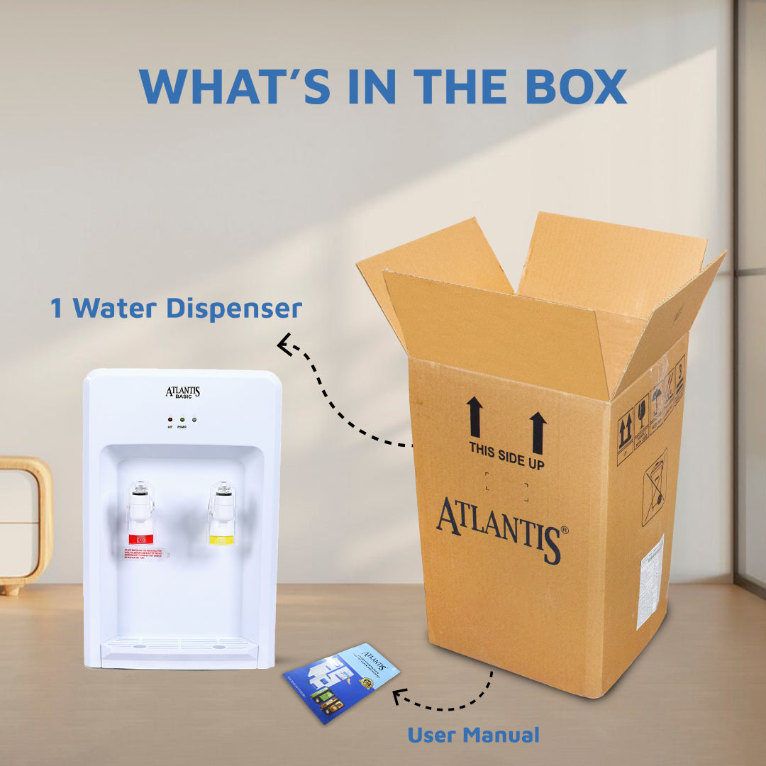 ATLANTIS BASIC Table Top Water Dispenser Box Material