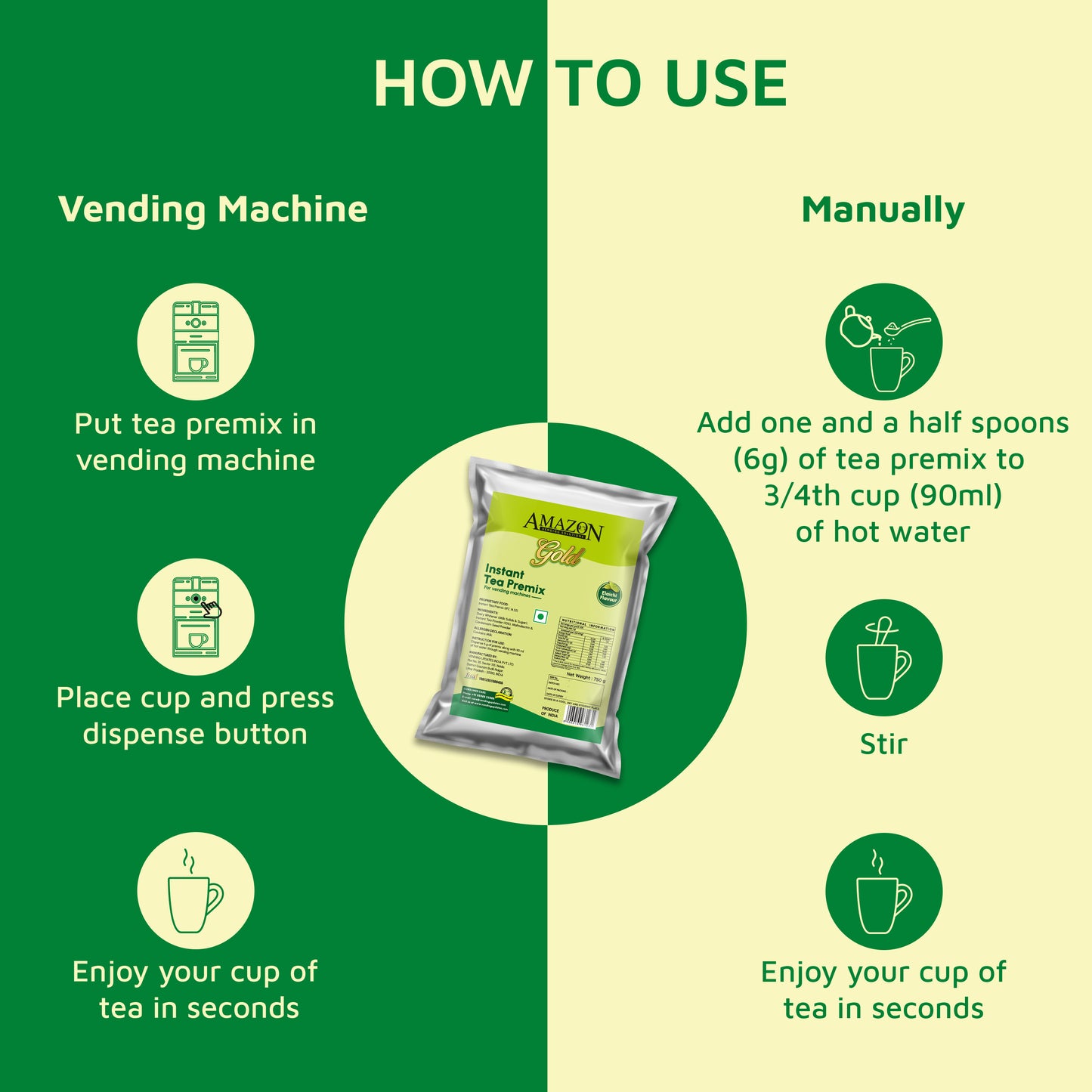 How to Use AMAZON Gold Instant Tea Premix 1 Kg Powder