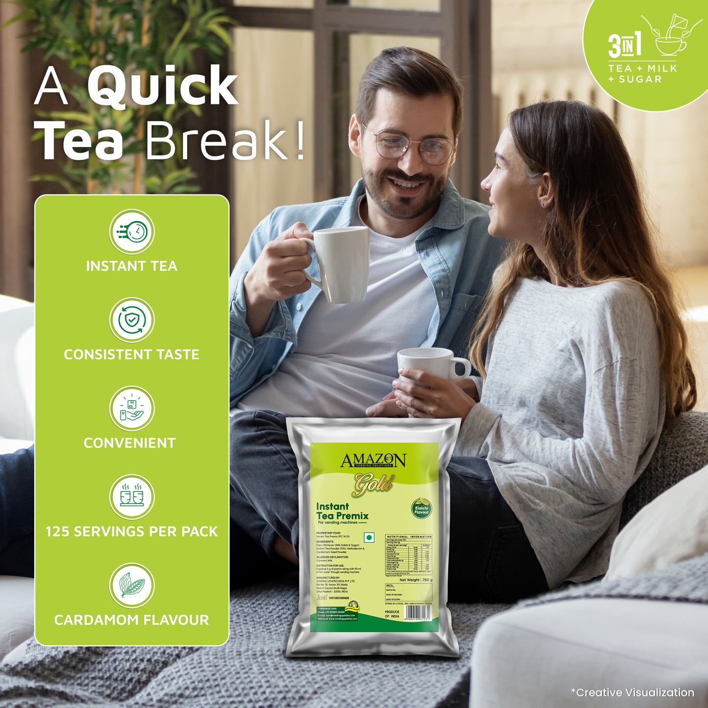 AMAZON Gold Instant Tea Premix 1 Kg Powder Benefits