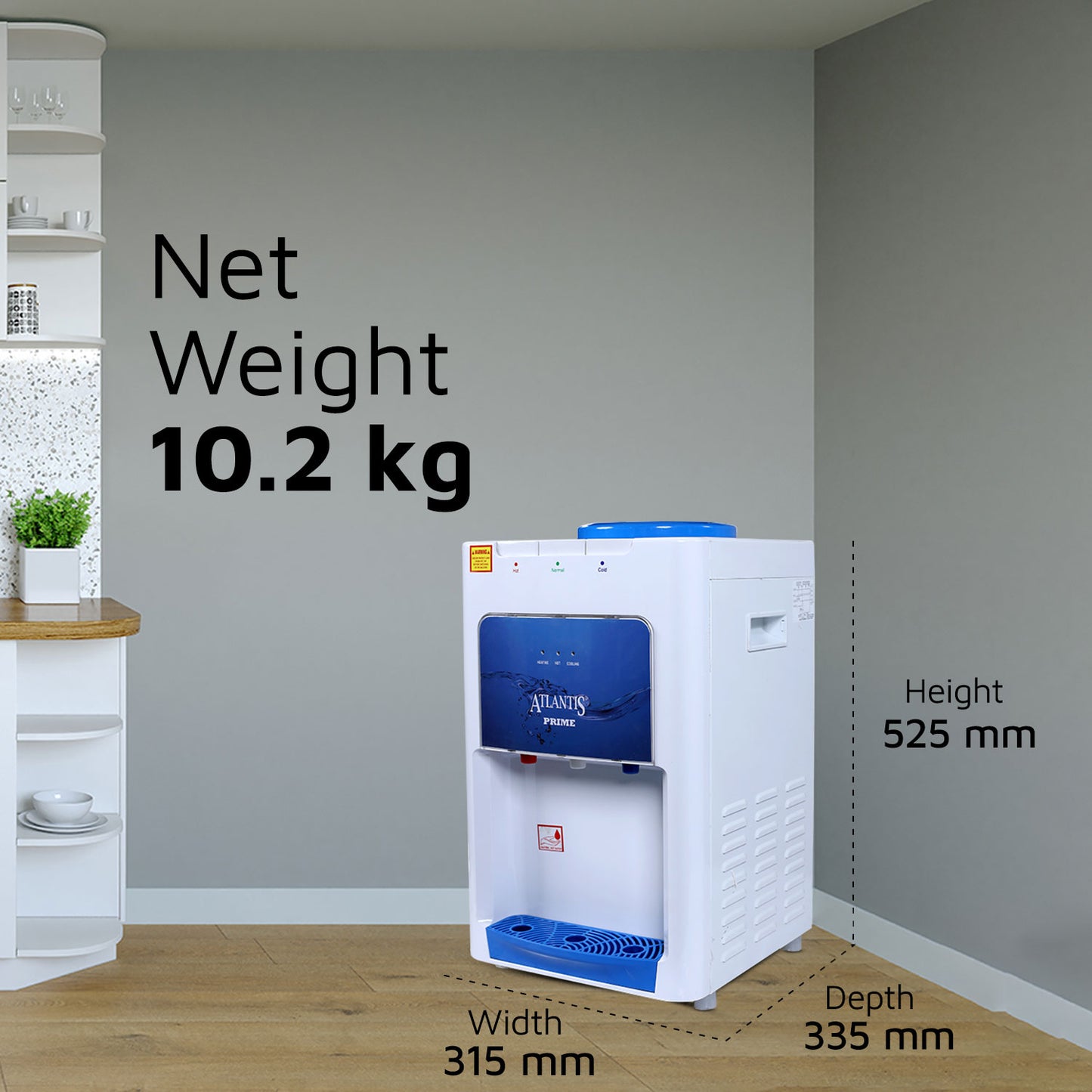 ATLANTIS PRIME (Hot Normal & Cold) Table Top Water Dispenser