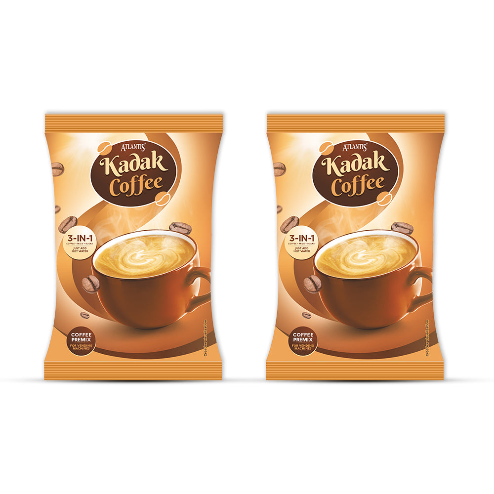 ATLANTIS Kadak 3-in-1 Coffee Premix – 1kg Pack for Strong Taste | Best for Vending Machines