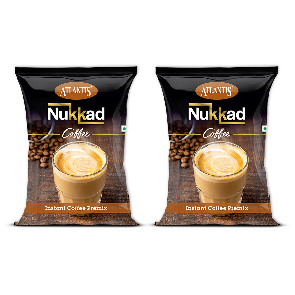 ATLANTIS Nukkad 3-in-1 Coffee Premix – 1kg Pack for Vending Machines | Tasty & Time-Saving Solution
