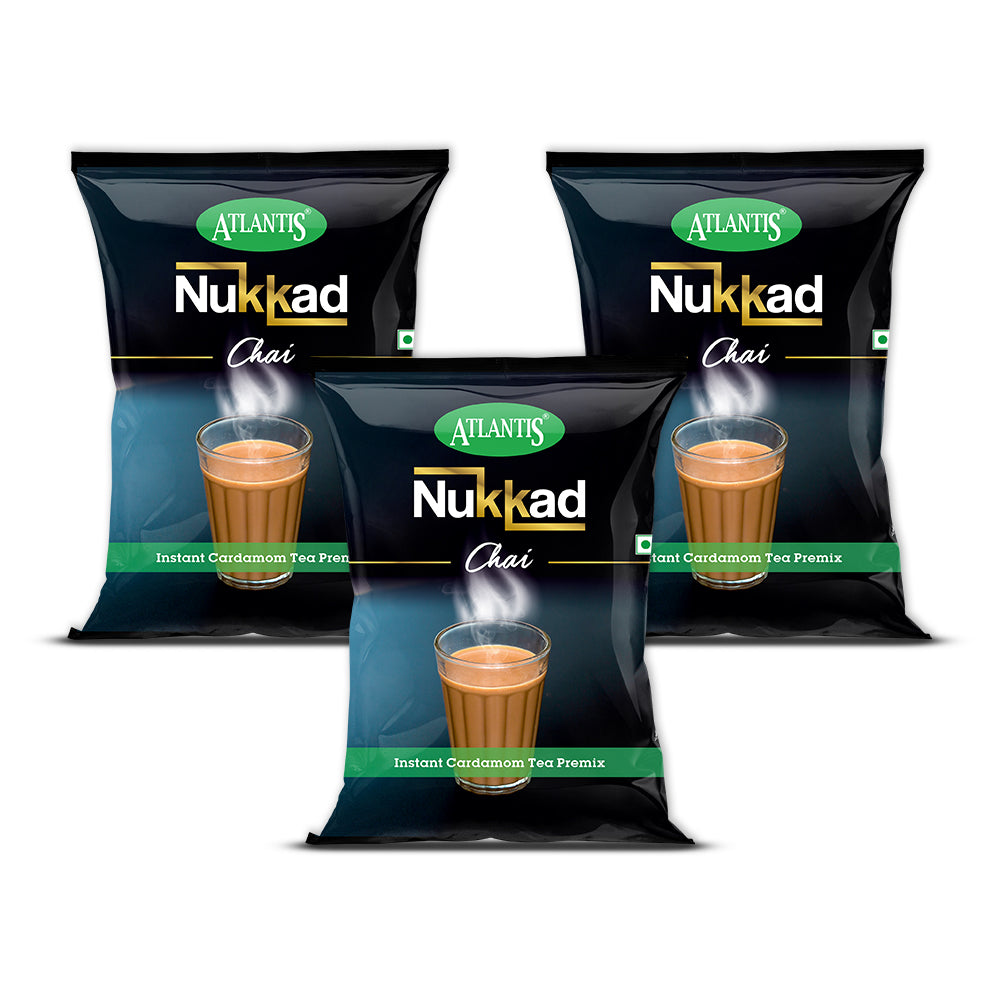 ATLANTIS Nukkad 3-in-1 Cardamom Tea Premix – 1kg Pack for Vending Machines | Strong Taste, No Milk or Sugar Needed