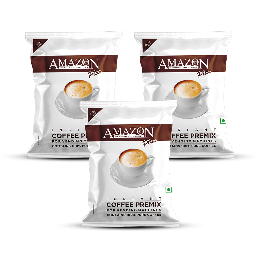 AMAZON Plus 3-in-1 Coffee Premix Powder – Instant Coffee Solution for Vending Machines | Quick to Serve, Easy to Enjoy