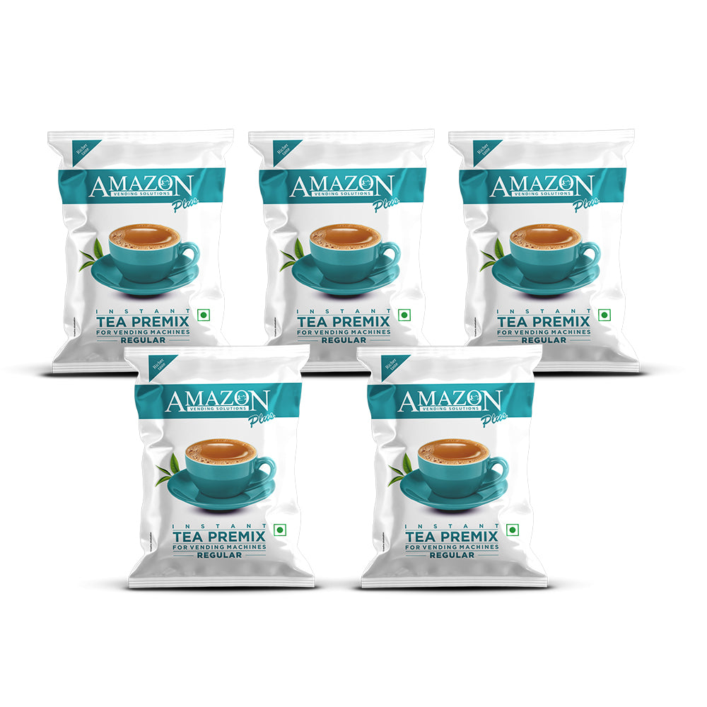 AMAZON Plus Regular 3-in-1 Tea Premix – 1kg Pack | Everyday Chai for Vending Machines | No Milk or Sugar Needed