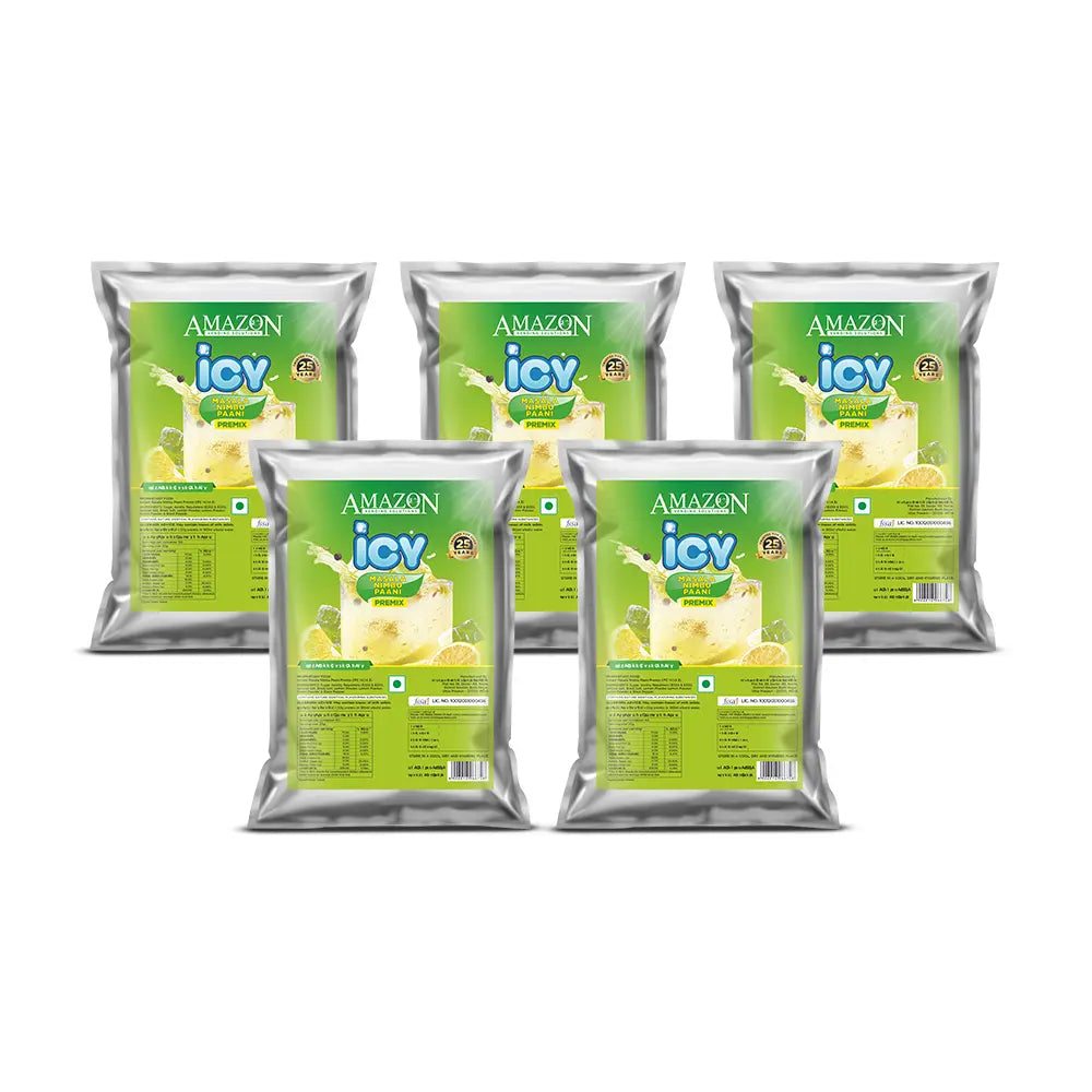 AMAZON ICY Masala Nimbu Pani Premix | 1 Kg | Just Add Cold Water | Summer Drink