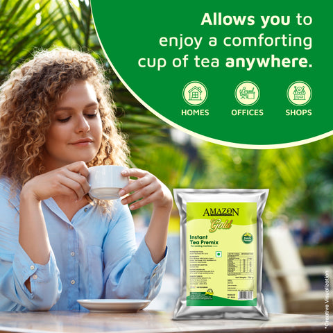 AMAZON Gold Instant Tea Premix 1 Kg Powder for Vending Machine
