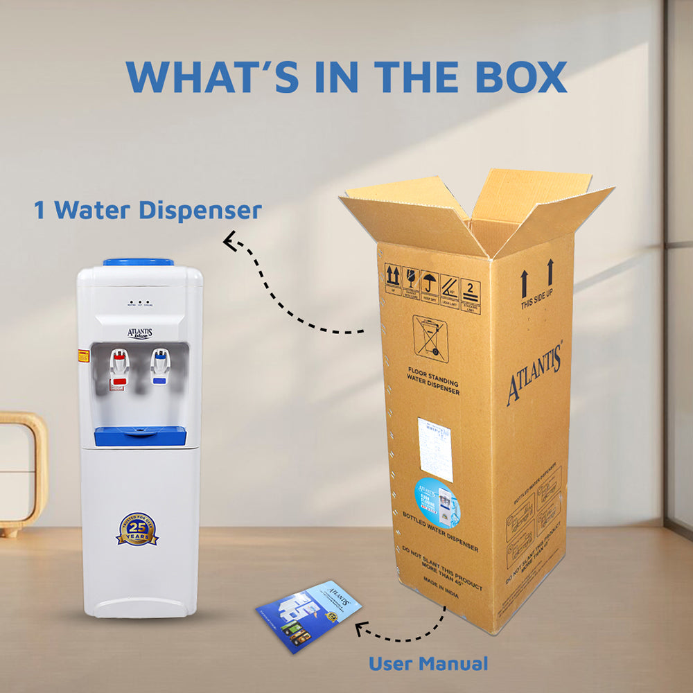 ATLANTIS BLUE Hot & Cold Floor Standing Water Dispenser (No Normal)- 2 Taps