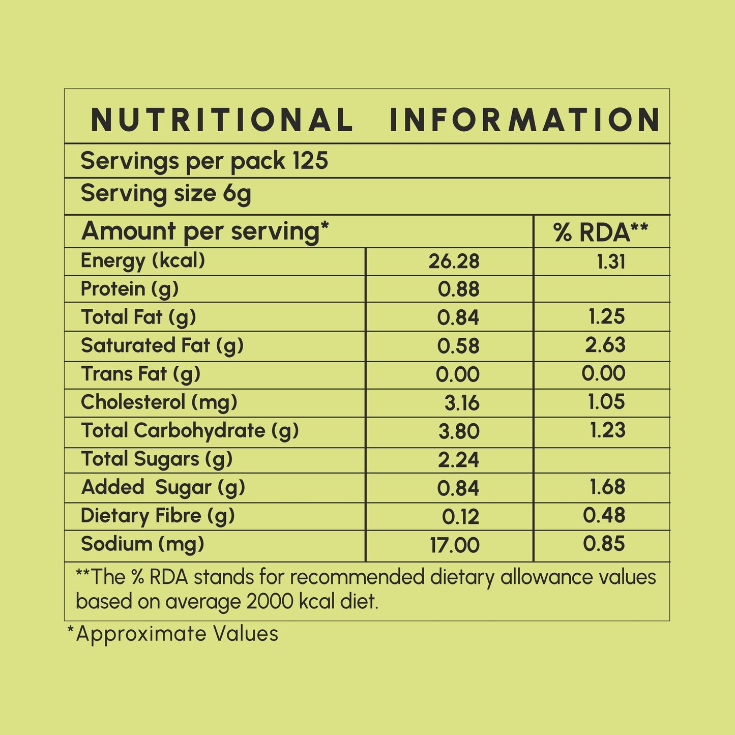 AMAZON Gold Instant Tea Premix 1 Kg Powder Nutritional Information