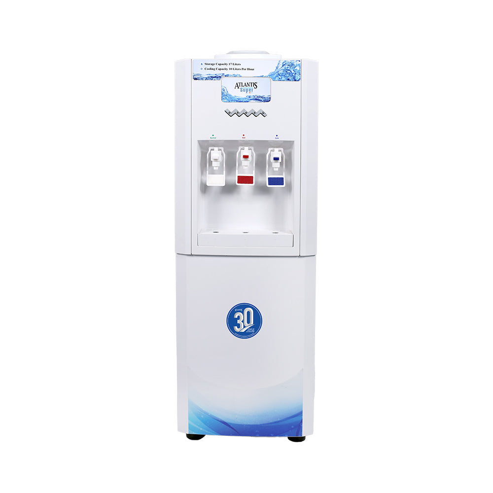 ATLANTIS SUPER Floor Standing Water Dispenser with RO Compatible (Available Space for RO Setup)- 3 Taps (15l Large Cold Tank Capacity)