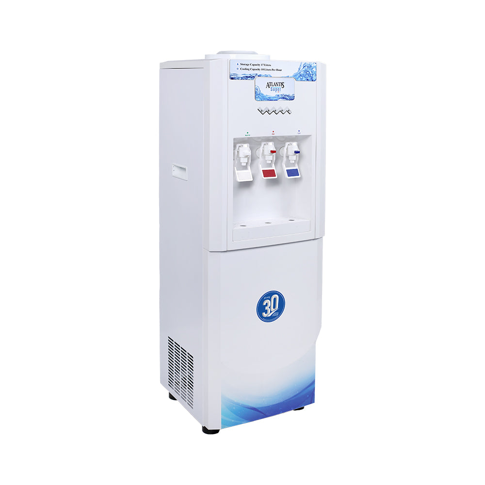 ATLANTIS SUPER Floor Standing Water Dispenser with RO Compatible (Available Space for RO Setup)- 3 Taps (15l Large Cold Tank Capacity)