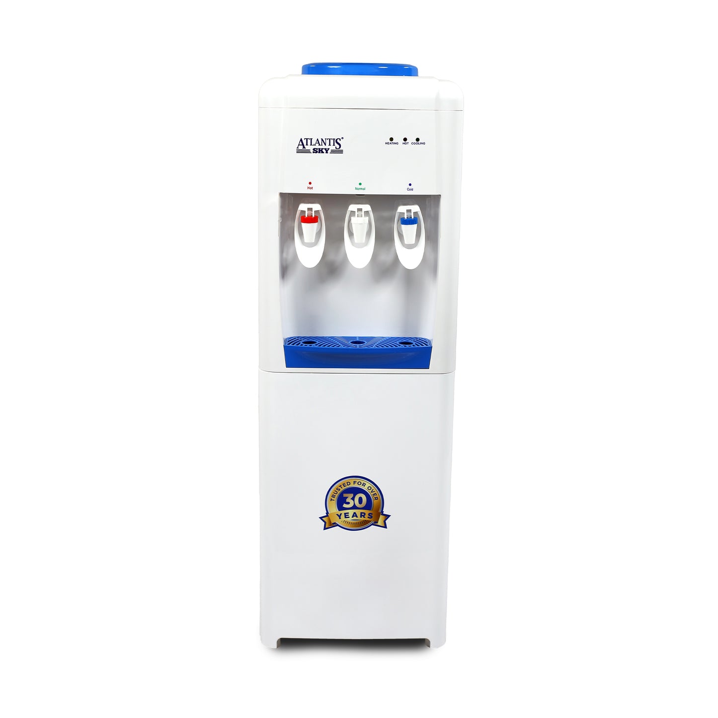 ATLANTIS SKY | Smart Glass Push-Pull Taps | Floor Standing Water Dispenser with Hot, Normal & Cold Water | 1 Year Warranty | 3L/hour Cooling Capacity
