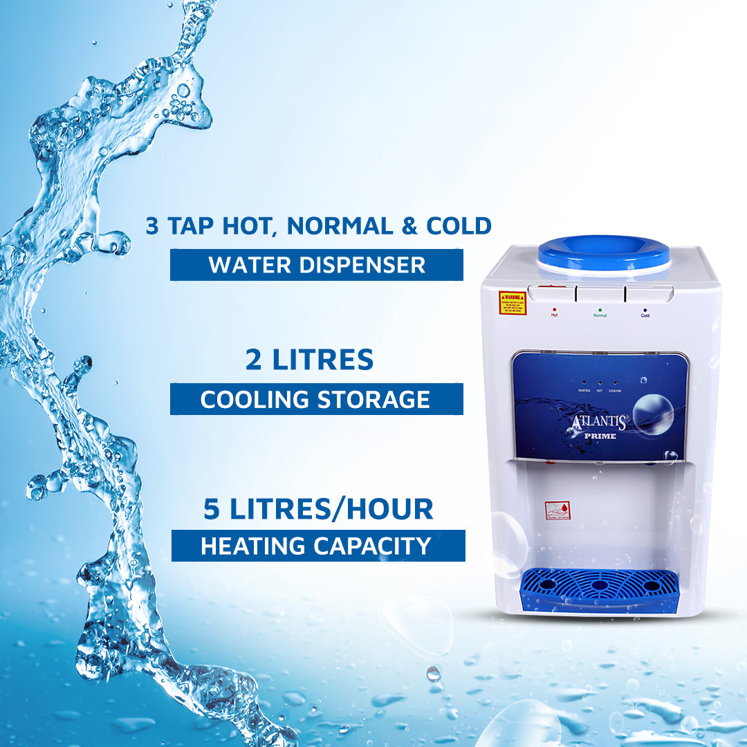 ATLANTIS PRIME (Hot Normal & Cold) Table Top Water Dispenser