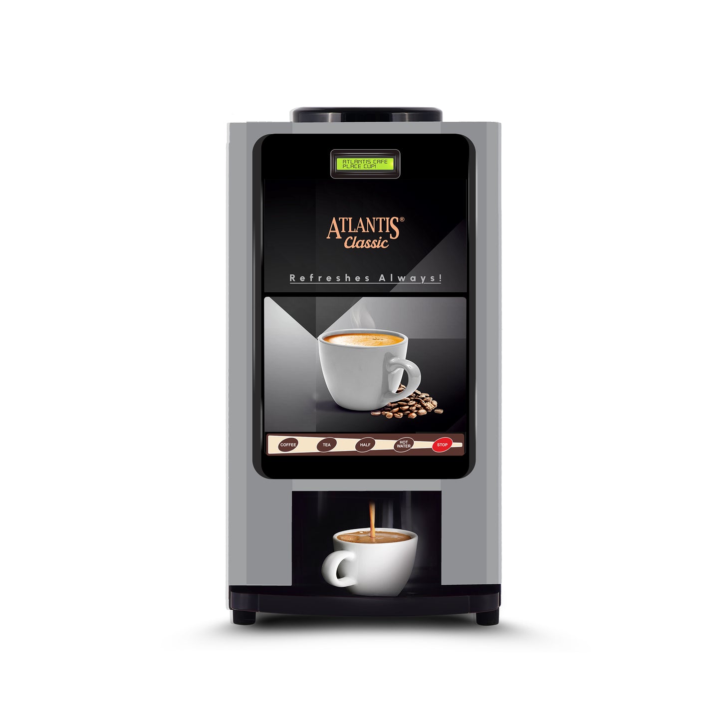 ATLANTIS CLASSIC - 2 Lane Tea-Coffee Vending Machine - 3 Ltrs hot Tank