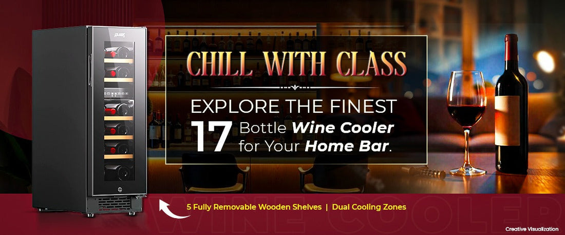 best upto 17 bottle storage wine cooler