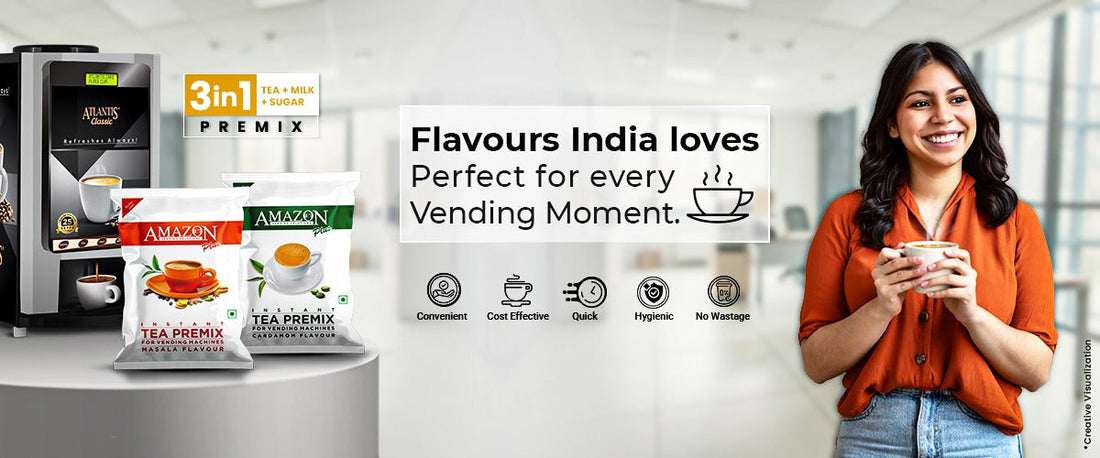 India’s Most Loved Premium Tea Premix Flavours for Vending Machines