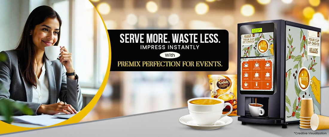 premix based coffee machine for event spaces