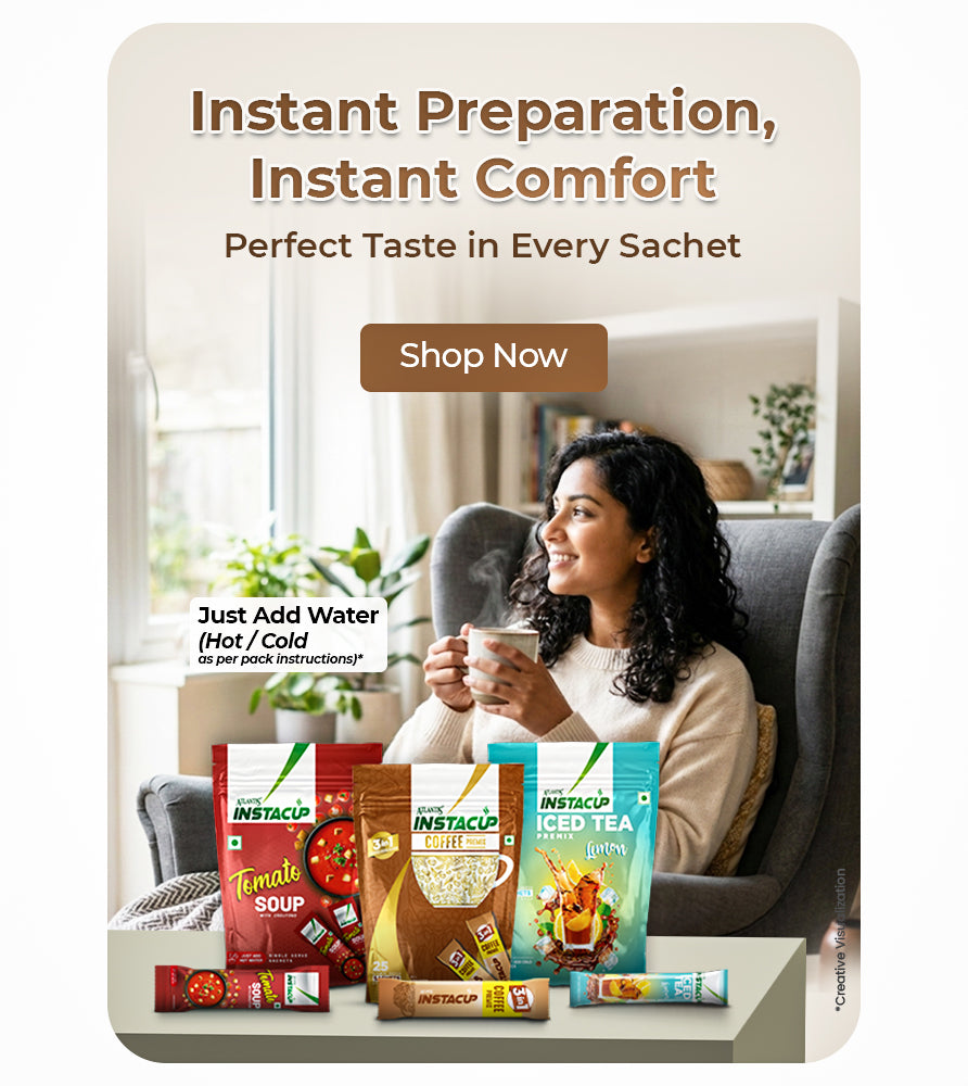 InstaCup Premix Powder – Tea, Coffee & Soup Sachets
