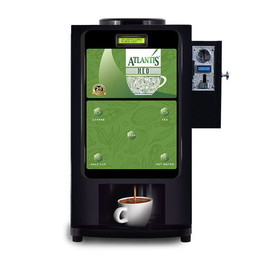 Atlantis Neo Coin Operated 3-Lane Hot Beverage Vending Machine