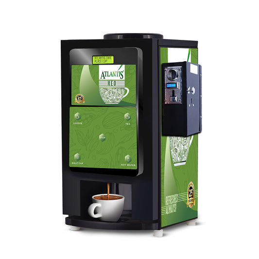 ATLANTIS NEO COIN OPERATED 2-Lane Tea and Coffee Vending Machine