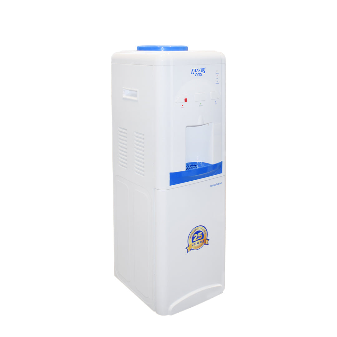 ATLANTIS ONE (Hot, Normal & Cold) Water Dispenser with Cooling Cabinet (Small Fridge)