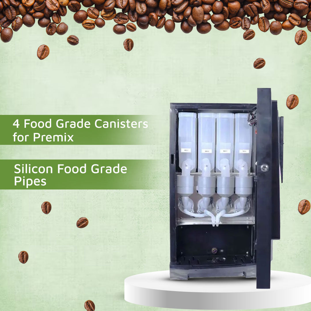 Atlantis Neo Coin Operated 4-Lane Tea Coffee Vending Machine