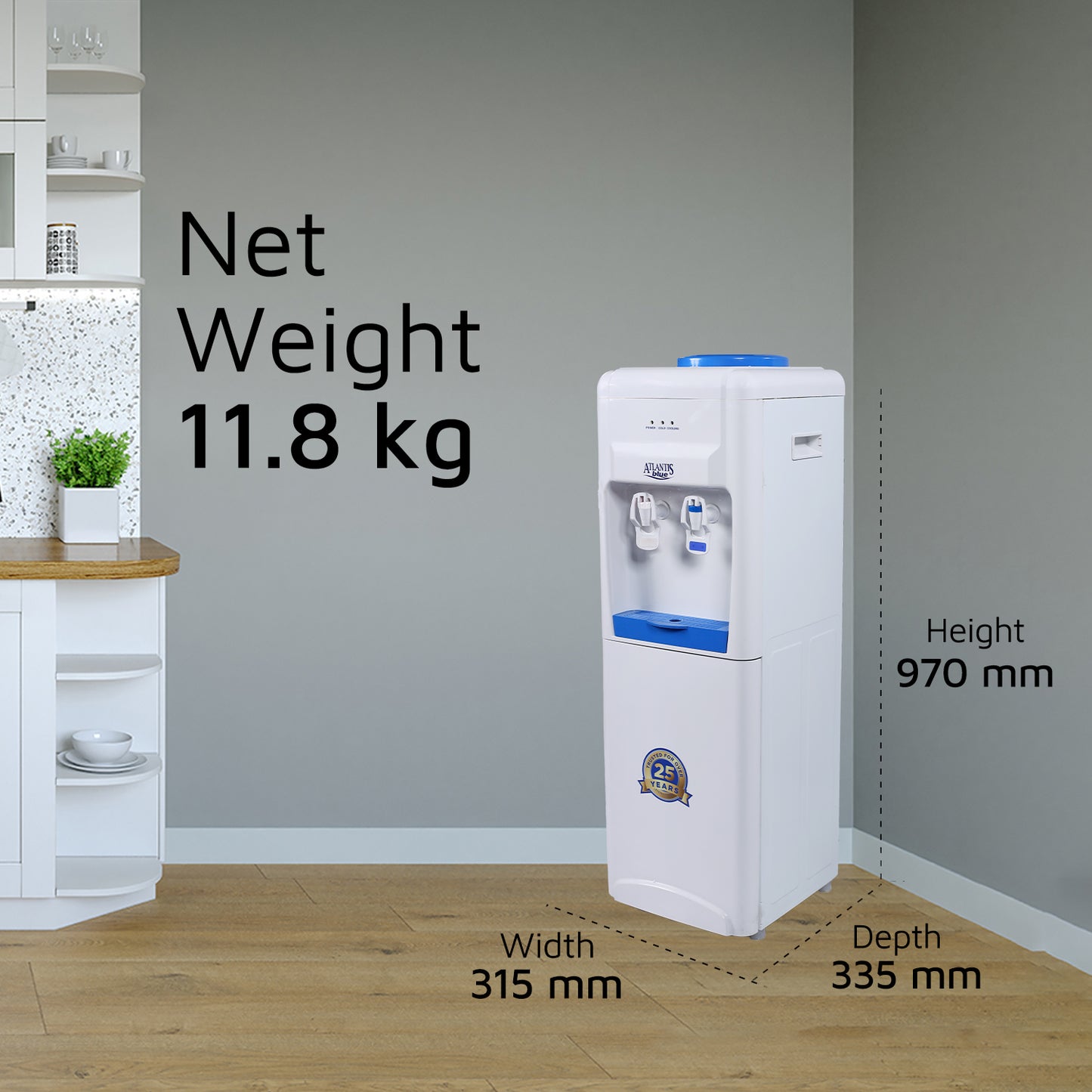 ATLANTIS BLUE Normal & Cold Floor Standing Water Dispenser (NO HOT)