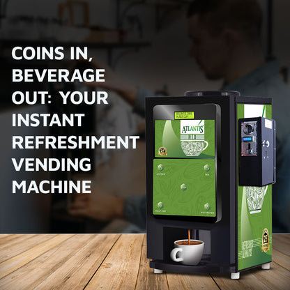 ATLANTIS NEO COIN OPERATED 2-Lane Tea and Coffee Vending Machine