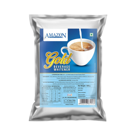 AMAZON Gold Beverage Dairy Mix Whitener | 500gms Pack (Perfect for Atlantis Select | Tea & Coffee Use)