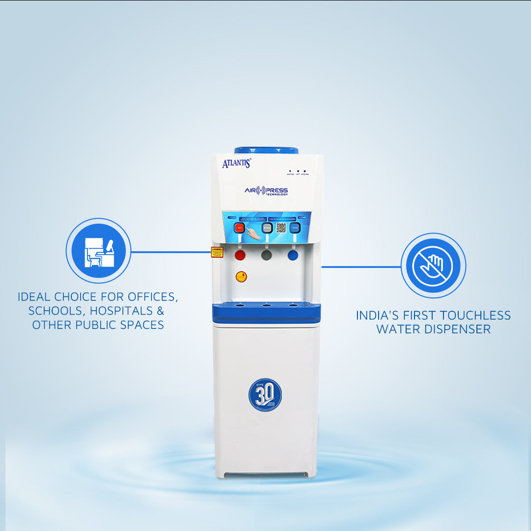 ATLANTIS AIRPRESS Touchless 3-Taps (Hot, Normal & Cold) Floor Standing Water Dispenser