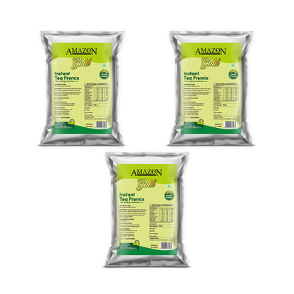 AMAZON Gold 3-in-1 Cardamom Tea Premix  – 750g Pack | Perfect for Vending Machines | Just Add Hot Water