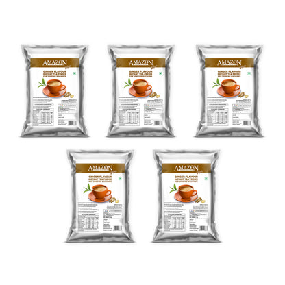 AMAZON Plus 3-in-1 Ginger Tea Premix – 1kg Pack | Instant Chai for Vending Machines – Just Add Hot Water