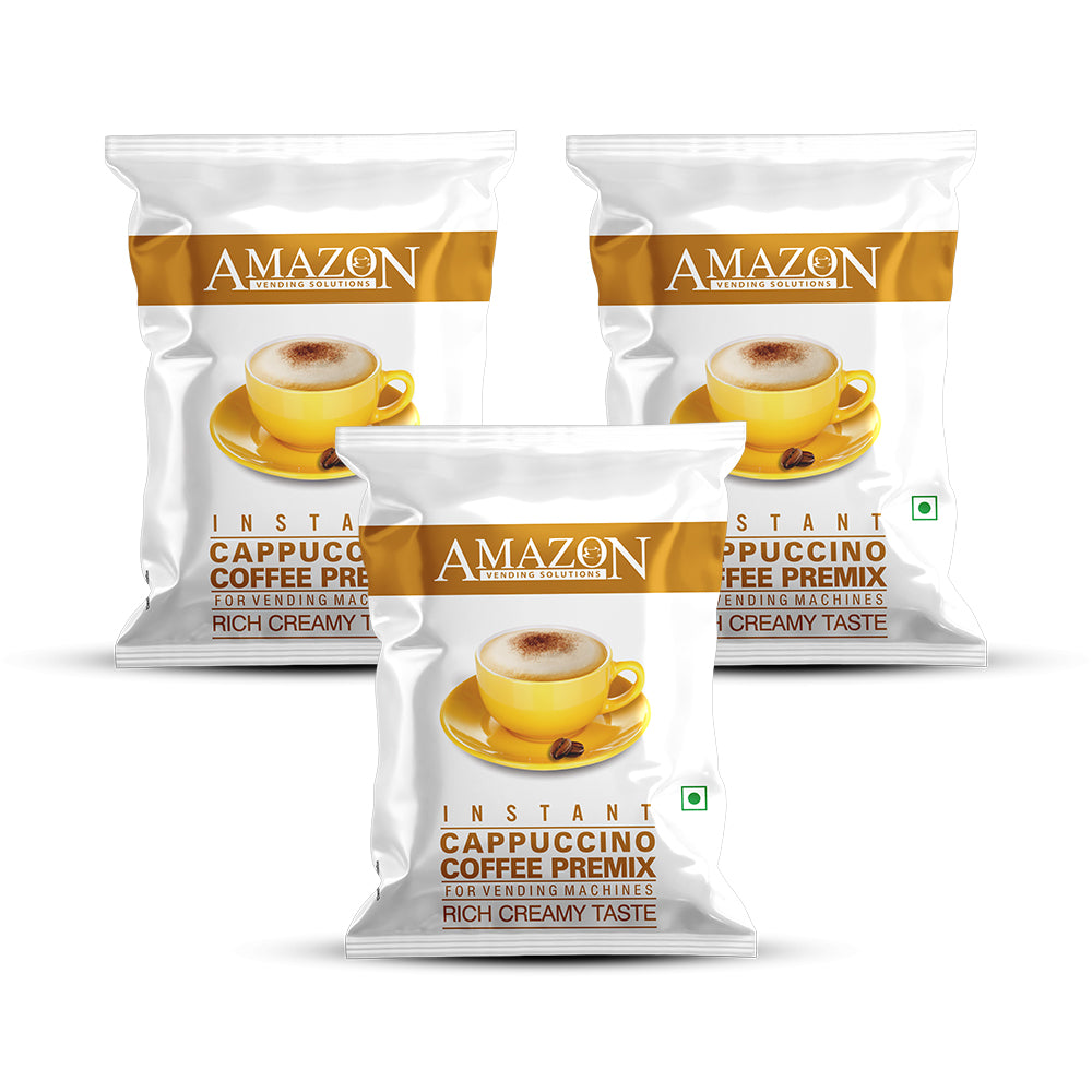 AMAZON Cappuccino 3-in-1 Coffee Premix | Rich Creamy Taste | Uses in Vending Machine