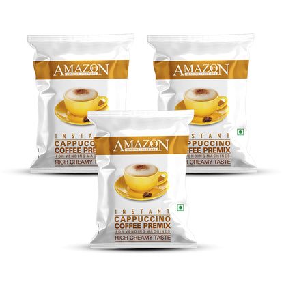 AMAZON Cappuccino 3-in-1 Coffee Premix | Rich Creamy Taste | Uses in Vending Machine