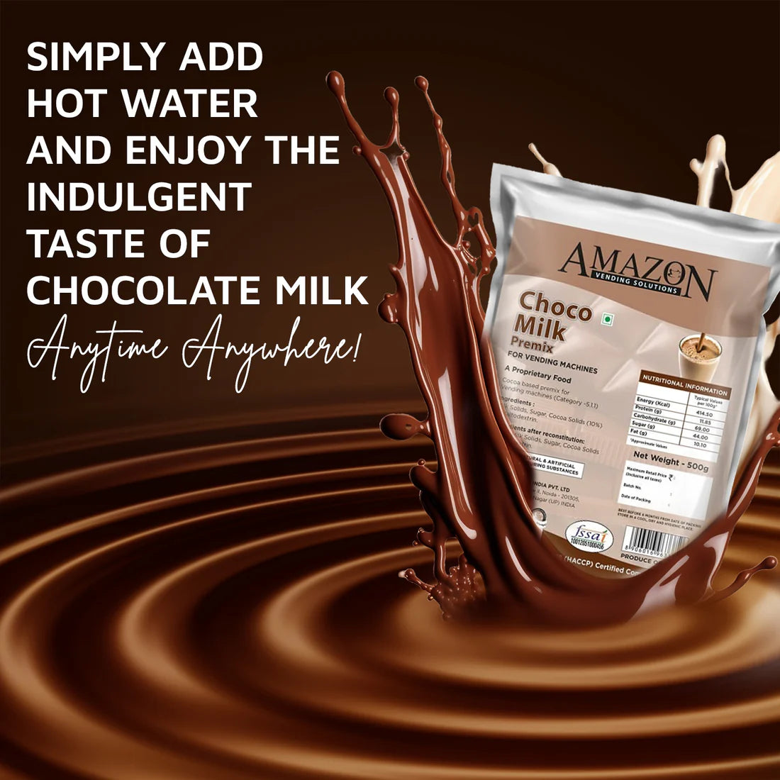 AMAZON Choco Milk Premix | Vending Machine Chocolate Drink