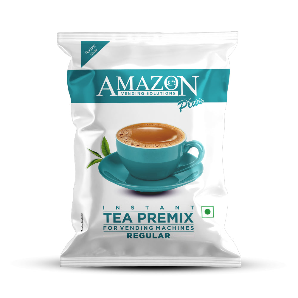 AMAZON Plus Regular 3-in-1 Tea Premix Powder for Vending Machines | 1KG | No Milk, Sugar Required