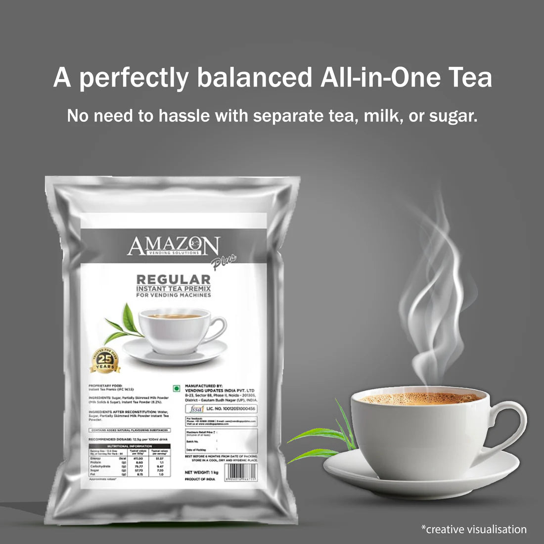 AMAZON Plus Regular Tea Premix | |No Milk, Sugar Required