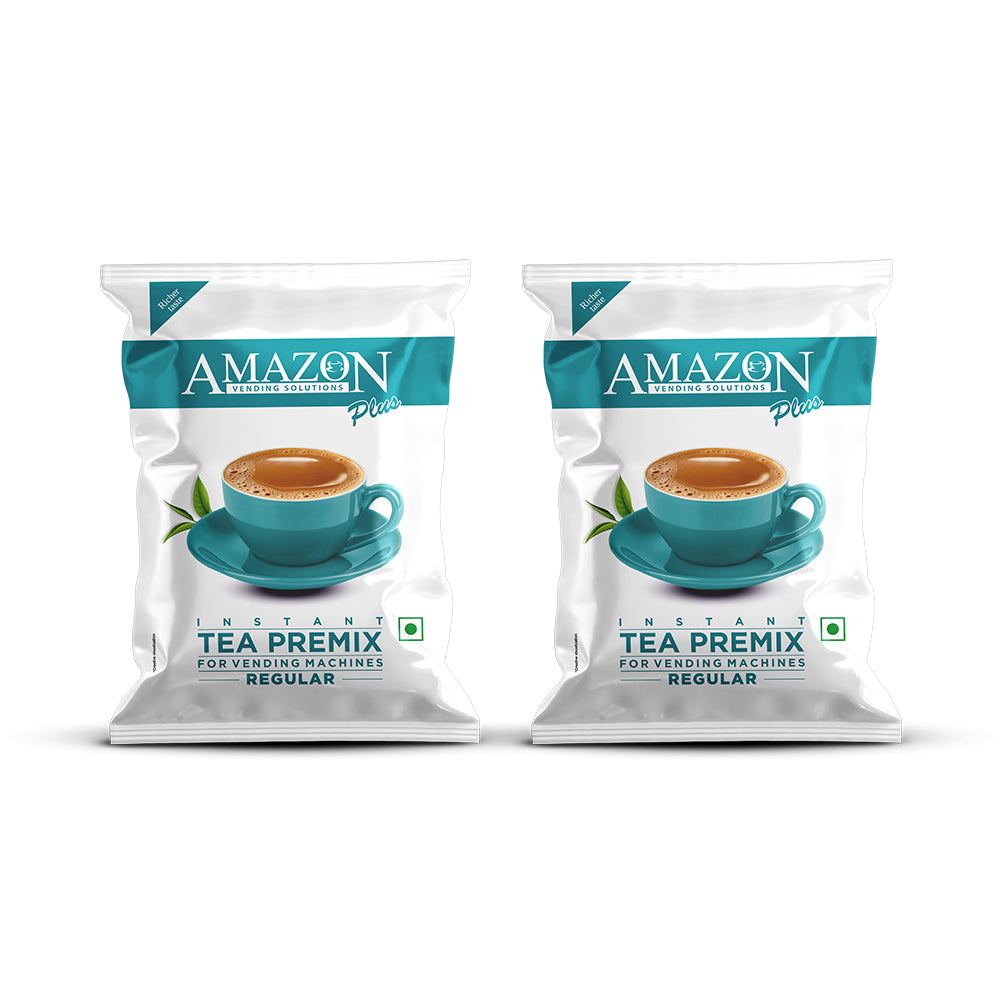 AMAZON Plus Regular 3-in-1 Tea Premix Powder for Vending Machines | 1KG | No Milk, Sugar Required