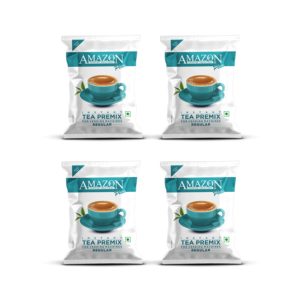AMAZON Plus Regular 3-in-1 Tea Premix Powder for Vending Machines | 1KG | No Milk, Sugar Required