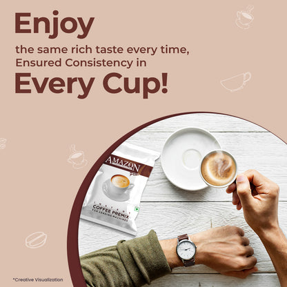 AMAZON Plus 3-in-1 Coffee Premix Powder – Instant Coffee Solution for Vending Machines | Quick to Serve, Easy to Enjoy