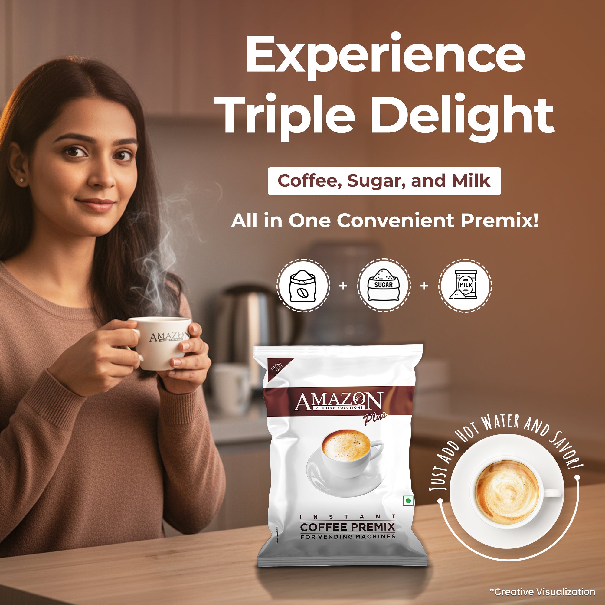 Amazon Plus Coffee Premix for Vending Machines