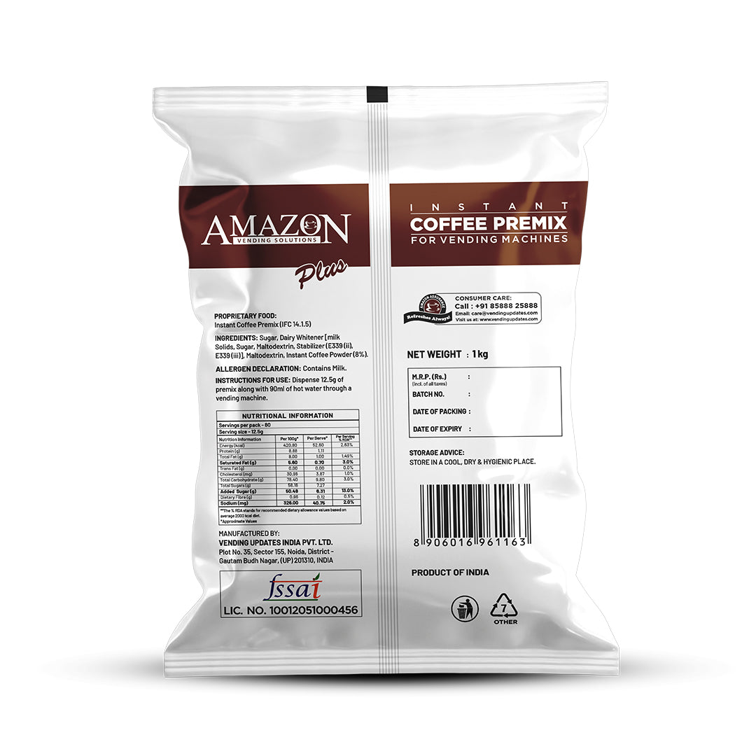 Amazon Plus Coffee Premix for Vending Machines