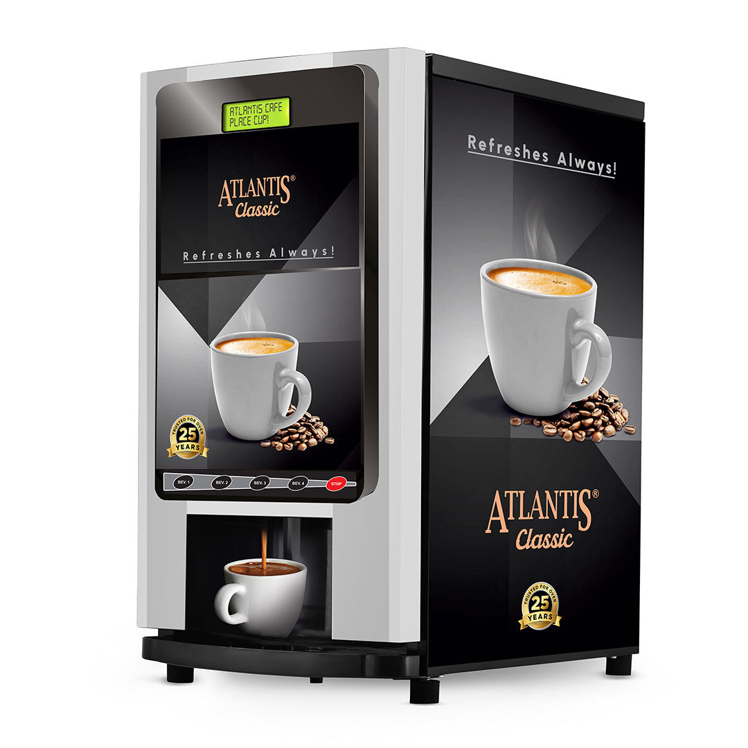 ATLANTIS CLASSIC - 3 Lane Tea and Coffee Vending Machine – 3 Ltrs hot Tank