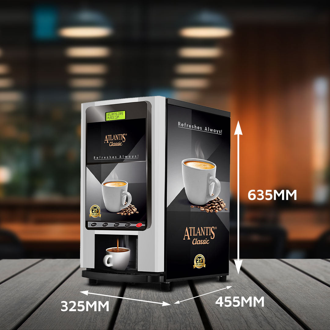 ATLANTIS CLASSIC - 3 Lane Tea and Coffee Vending Machine – 3 Ltrs hot Tank