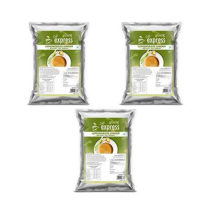 Cafe Express Lemongrass Ginger Tea Premix – 3-in-1 Blend for Vending Machines | No Milk or Sugar Needed