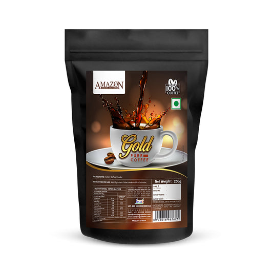 AMAZON Gold Pure Coffee Powder | 100%Coffee | 250g for Vending Machine (Atlantis Select)