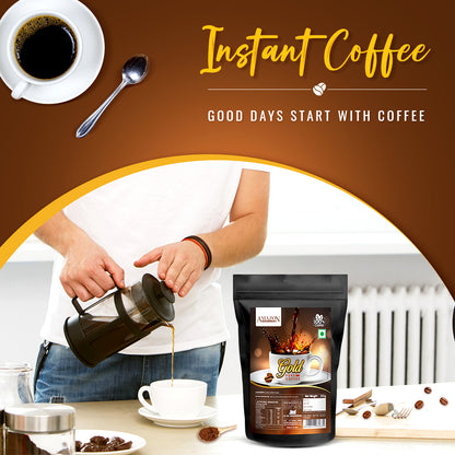 AMAZON Gold Pure Coffee Powder | 100%Coffee | 250g for Vending Machine (Atlantis Select)