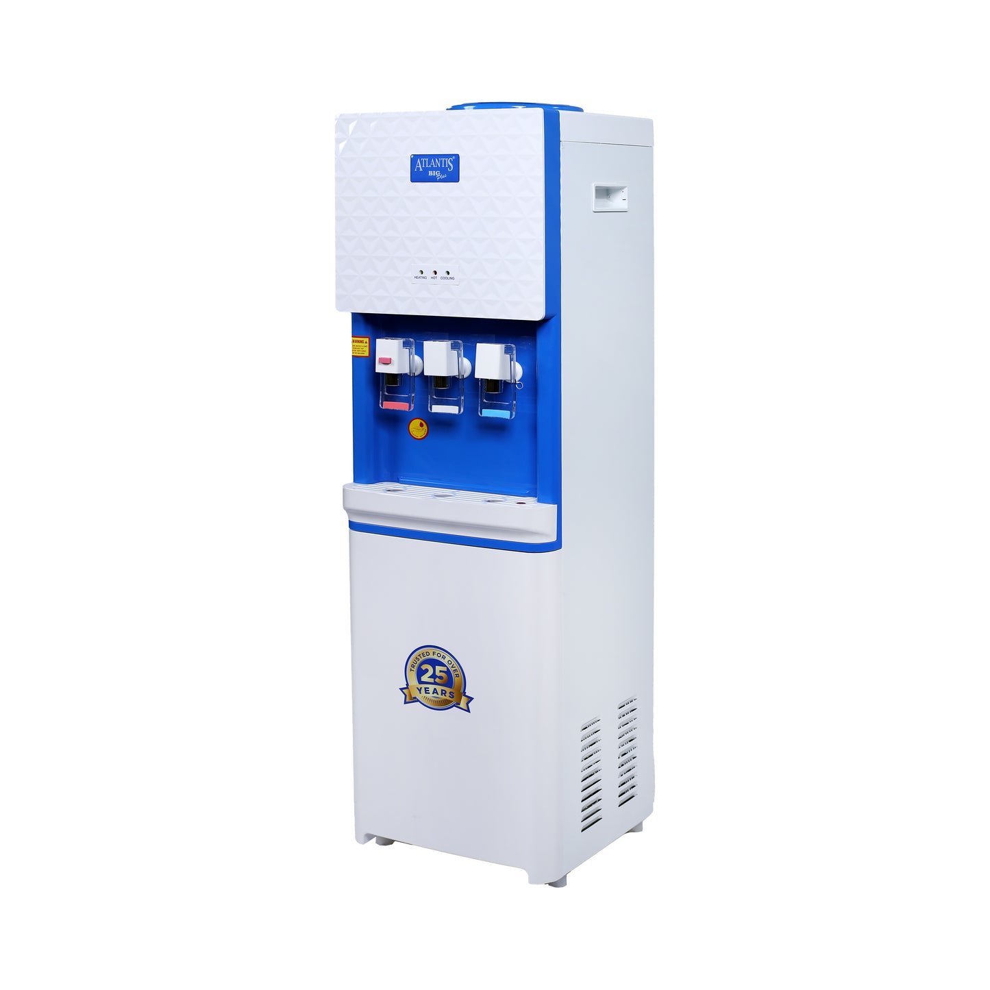 ATLANTIS BIG PLUS (Hot Normal & Cold) Floor Standing Water Dispenser-3 Taps | High-Capacity Compressor