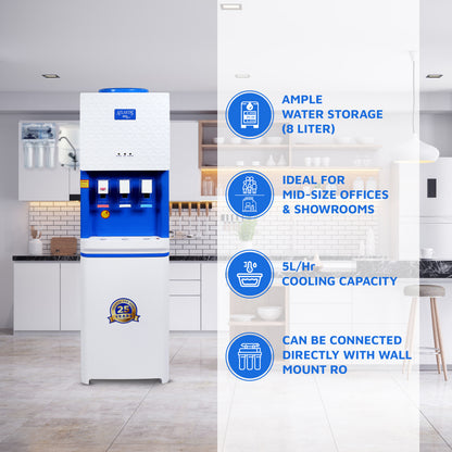 ATLANTIS BIG PLUS (Hot Normal & Cold) Floor Standing Water Dispenser-3 Taps | High-Capacity Compressor