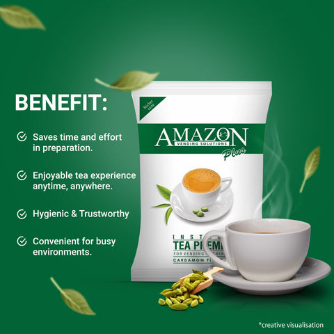 AMAZON Plus 3-in-1 Cardamom Tea Premix Powder Benefits
